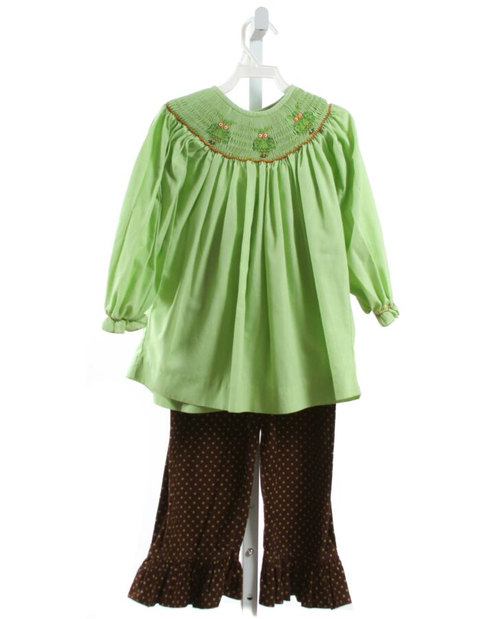 SAGE & LILLY  LT GREEN   SMOCKED 2-PIECE OUTFIT