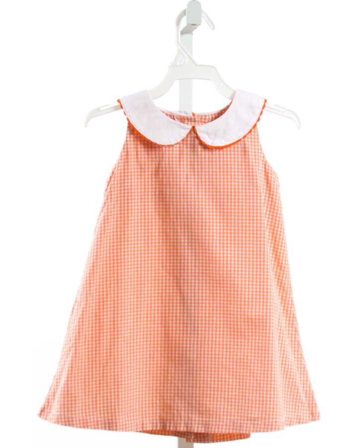 EMILY LACEY  ORANGE  GINGHAM  DRESS WITH RIC RAC