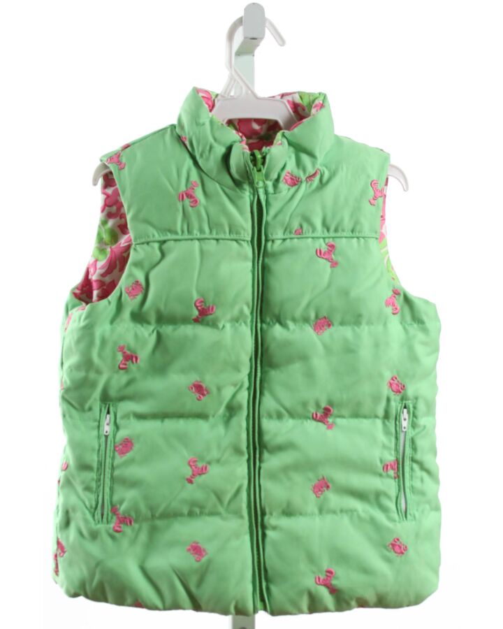 LILLY PULITZER  LT GREEN   EMBROIDERED VEST 