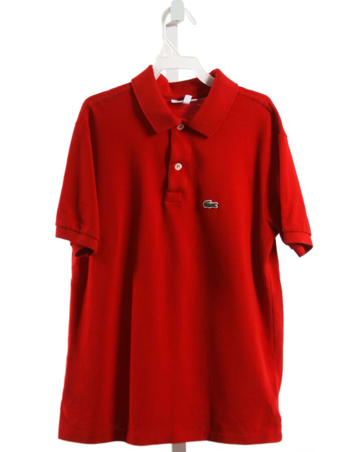 LACOSTE  RED    KNIT SS SHIRT
