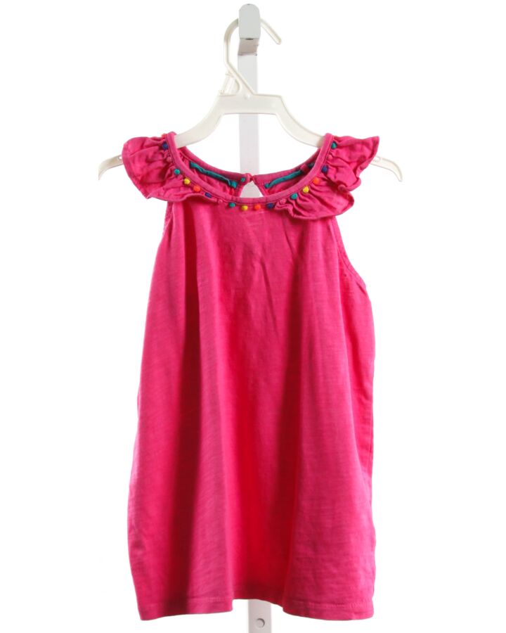MINI BODEN  HOT PINK    KNIT TANK WITH RUFFLE