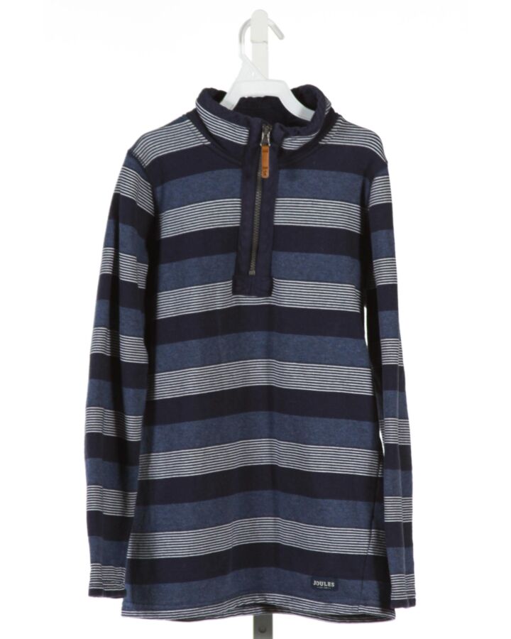 JOULES  NAVY  STRIPED  QUARTER ZIP PULLOVER 