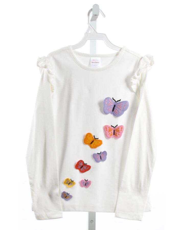HANNA ANDERSSON  WHITE   APPLIQUED KNIT LS SHIRT