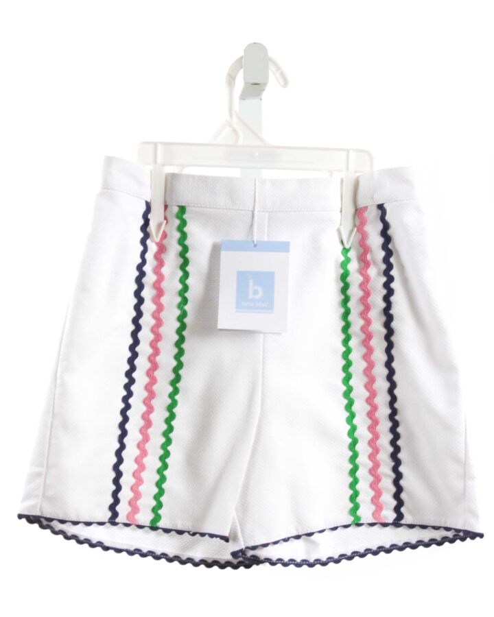 BELLA BLISS  WHITE PIQUE   SHORTS WITH RIC RAC