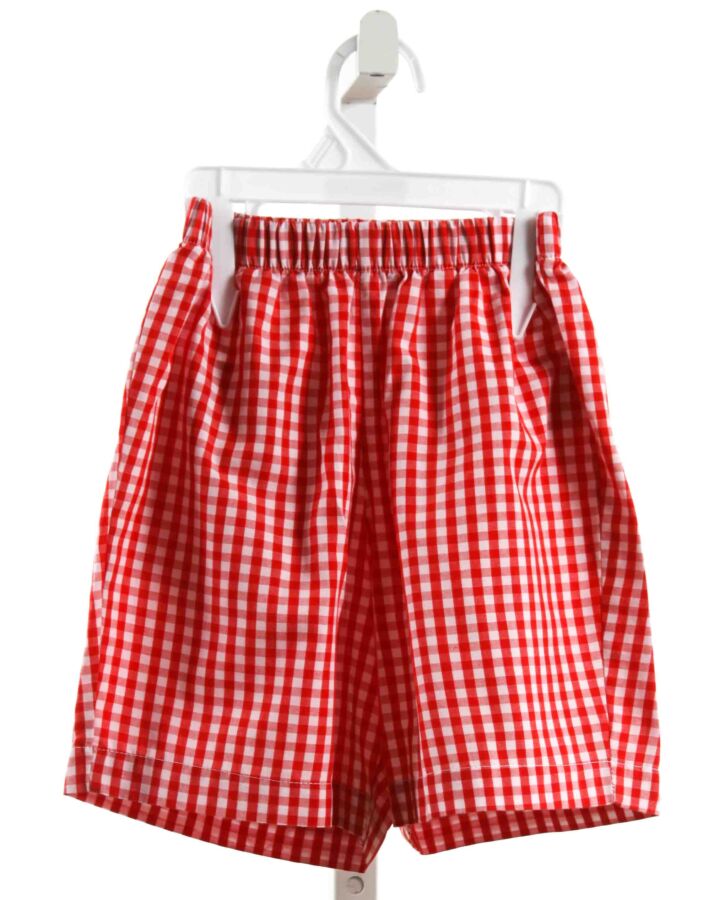 BELLA BLISS  RED  GINGHAM  SHORTS