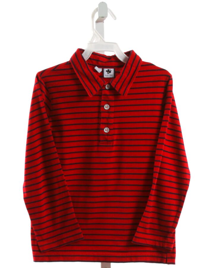 BUSY BEES  RED  STRIPED  KNIT LS SHIRT