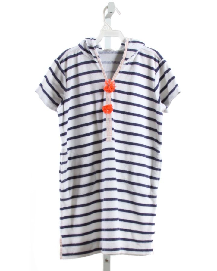 CREWCUTS  BLUE TERRY CLOTH STRIPED  COVER UP