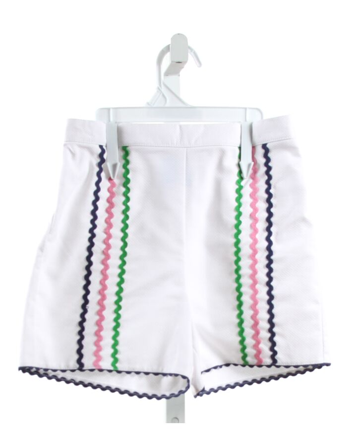 BELLA BLISS  WHITE PIQUE   SHORTS WITH RIC RAC