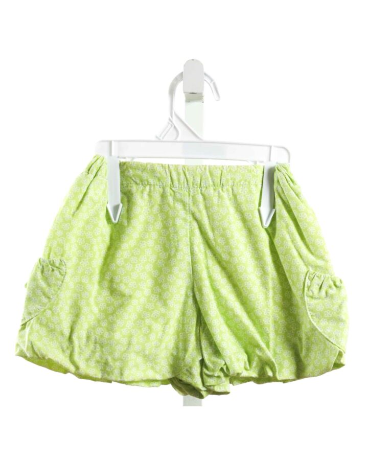 ALICE KATHLEEN  LIME GREEN  FLORAL  SHORTS WITH BUBBLE HEM