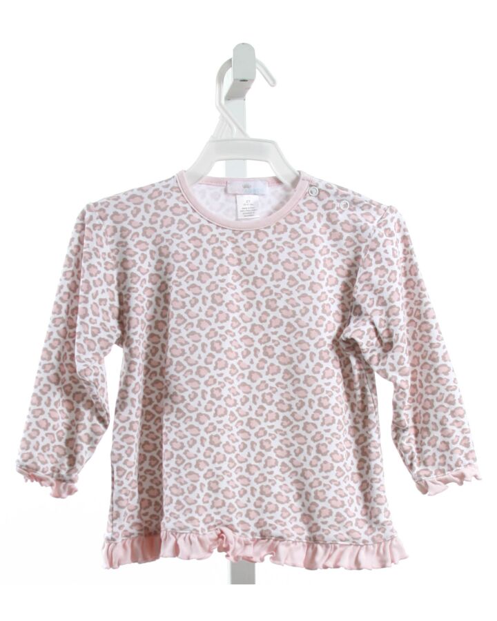 BABY BLISS  LT PINK  PRINT  KNIT LS SHIRT WITH RUFFLE