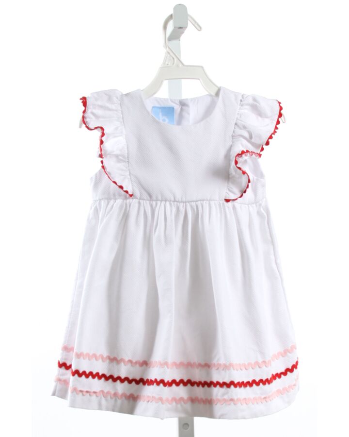 BELLA BLISS  WHITE PIQUE   DRESS WITH RIC RAC