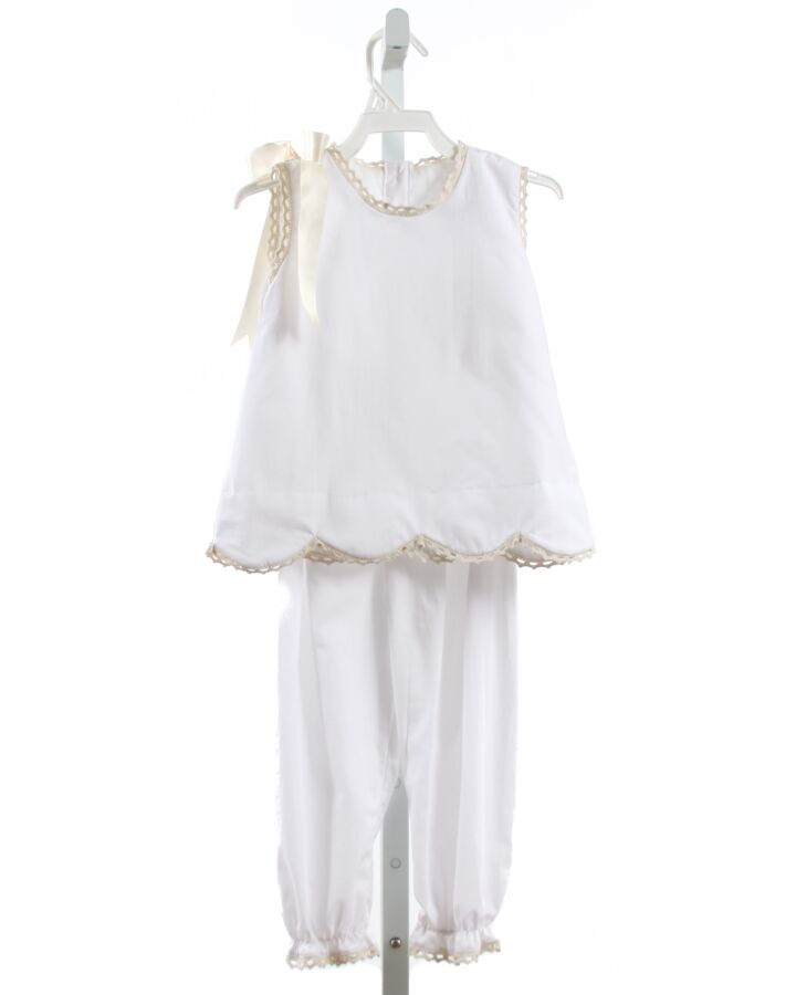 SUGAR DUMPLIN'  WHITE    2-PIECE OUTFIT WITH BOW