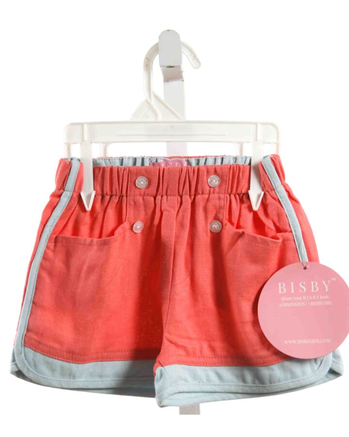 BISBY BY LITTLE ENGLISH  HOT PINK LINEN   SHORTS