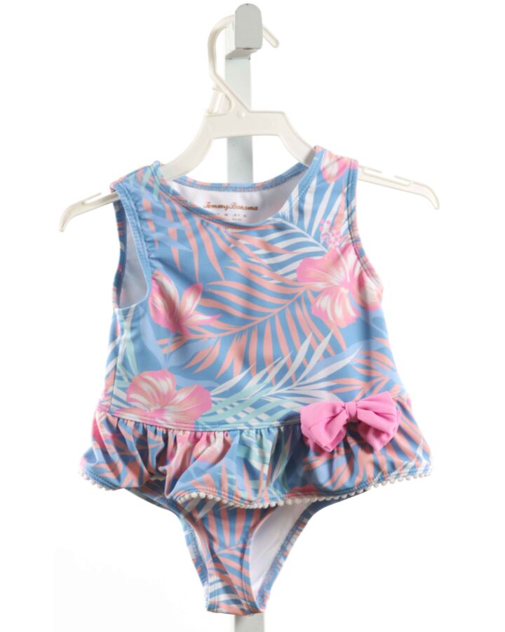TOMMY BAHAMA  BLUE  FLORAL  2-PIECE SWIMSUIT WITH BOW