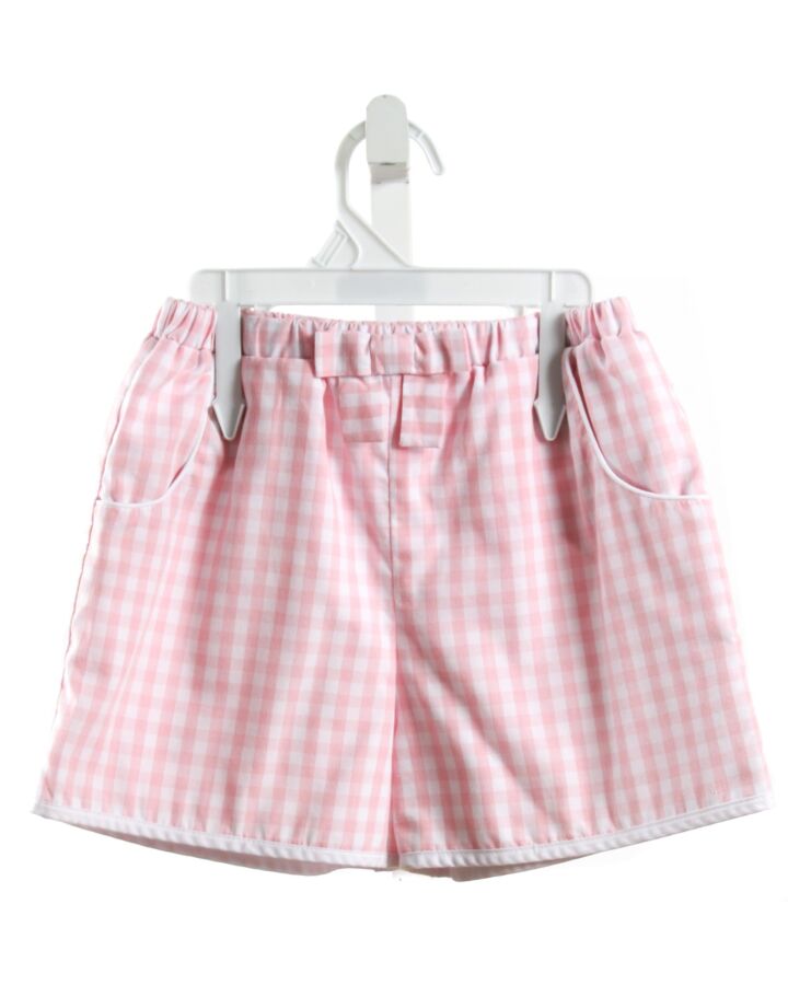 THE BEAUFORT BONNET COMPANY  PINK  GINGHAM  SHORTS WITH BOW