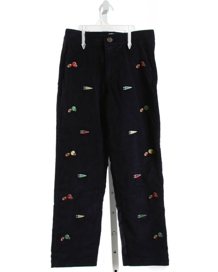THE BEAUFORT BONNET COMPANY  NAVY CORDUROY  EMBROIDERED PANTS