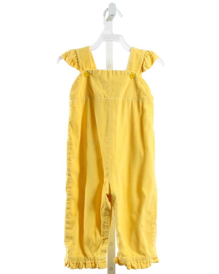 THE BEAUFORT BONNET COMPANY  YELLOW CORDUROY   ROMPER WITH RUFFLE