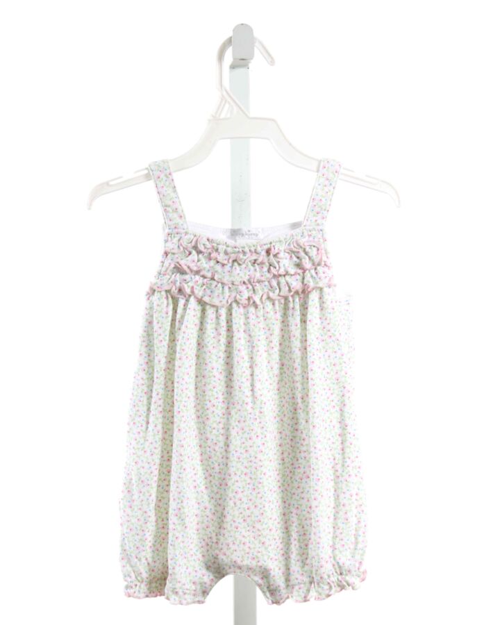 KISSY KISSY  WHITE  FLORAL  KNIT ROMPER WITH RUFFLE