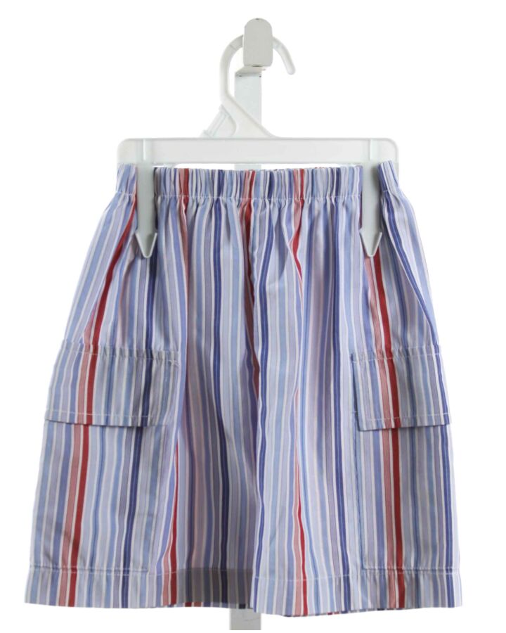 THE TRAVELIN TRUNK  LT BLUE  STRIPED  SHORTS