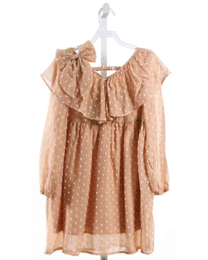 NORALEE  BROWN SWISS DOT   PARTY DRESS WITH BOW