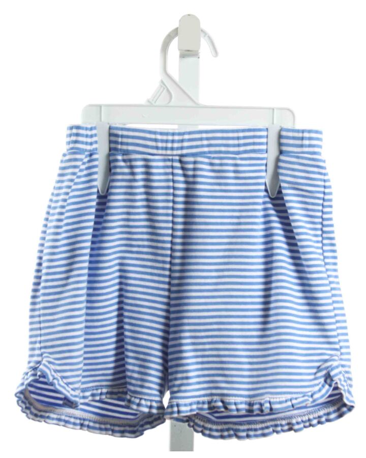 LITTLE ENGLISH  LT BLUE  STRIPED  SHORTS WITH RUFFLE