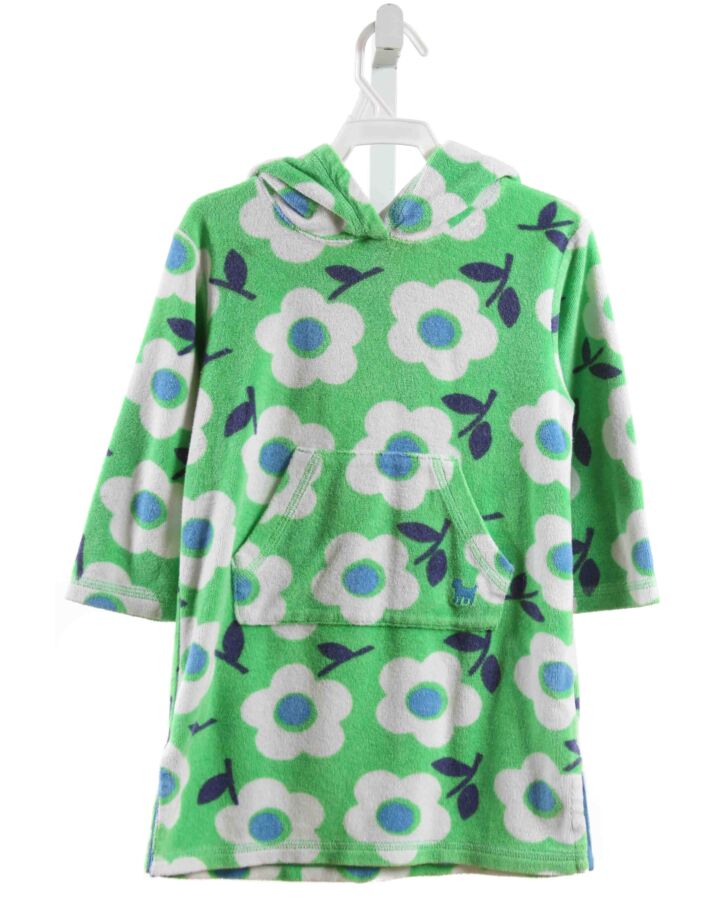 MINI BODEN  LIME GREEN TERRY CLOTH FLORAL  COVER UP