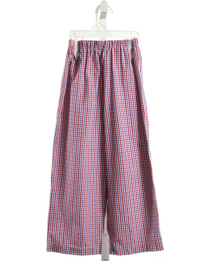 TWO GIRLS AND A BOY  RED  GINGHAM  PANTS