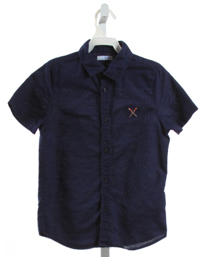 MAYORAL  NAVY   EMBROIDERED SHIRT-SS