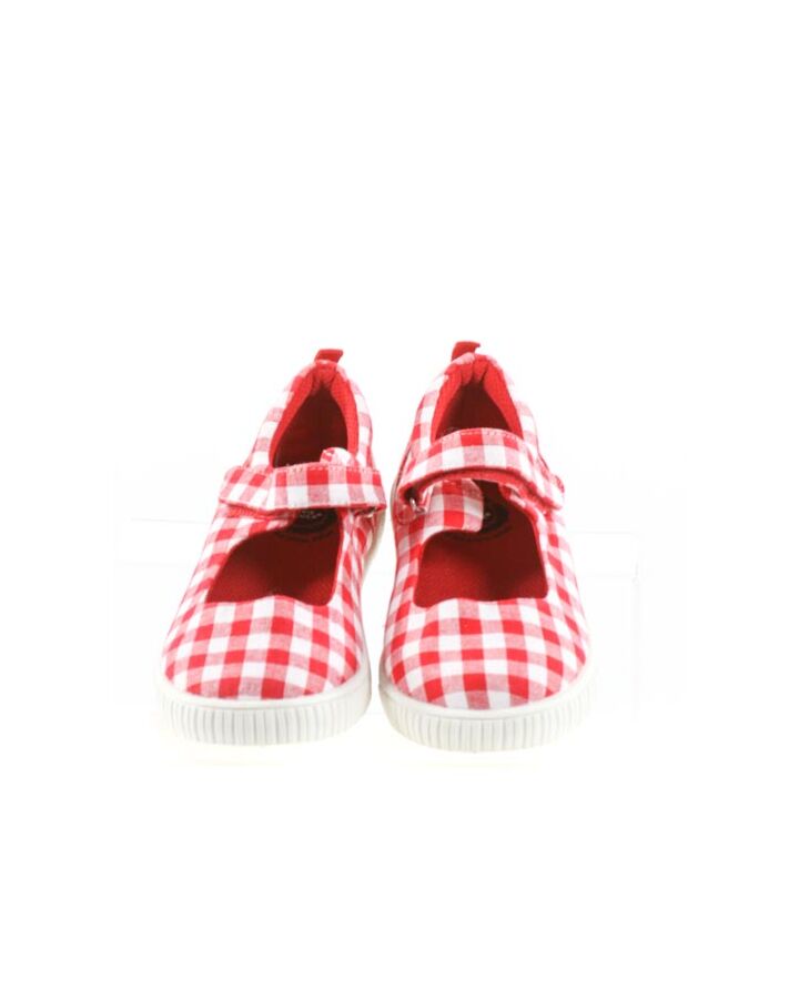 LIVIE + LUCA RED GINGHAM SHOES *CHILD SIZE 3; EUC