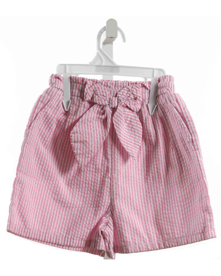RARE EDITIONS  PINK SEERSUCKER   SHORTS WITH BOW