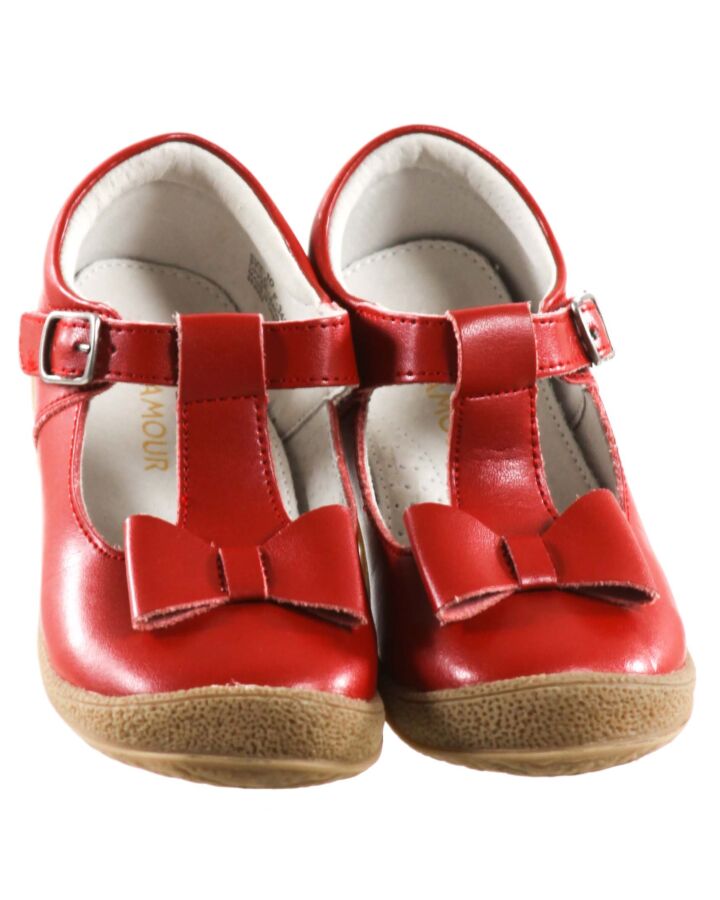 L'AMOUR RED MARY JANES  *EUC SIZE TODDLER 10