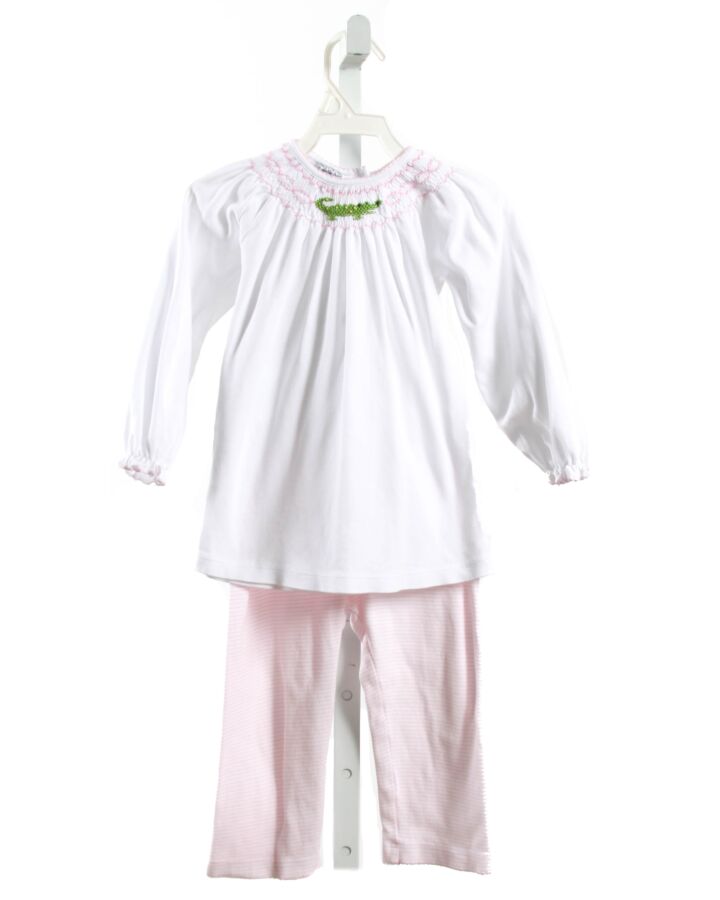 MAGNOLIA BABY  PINK KNIT  SMOCKED 2-PIECE OUTFIT