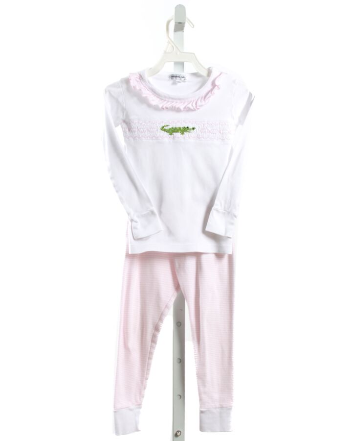 MAGNOLIA BABY  PINK KNIT  SMOCKED 2-PIECE OUTFIT