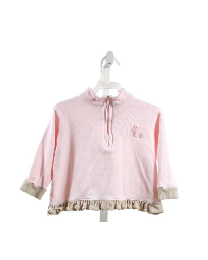 MILLY MARIE  LT PINK   EMBROIDERED PULLOVER WITH PICOT STITCHING