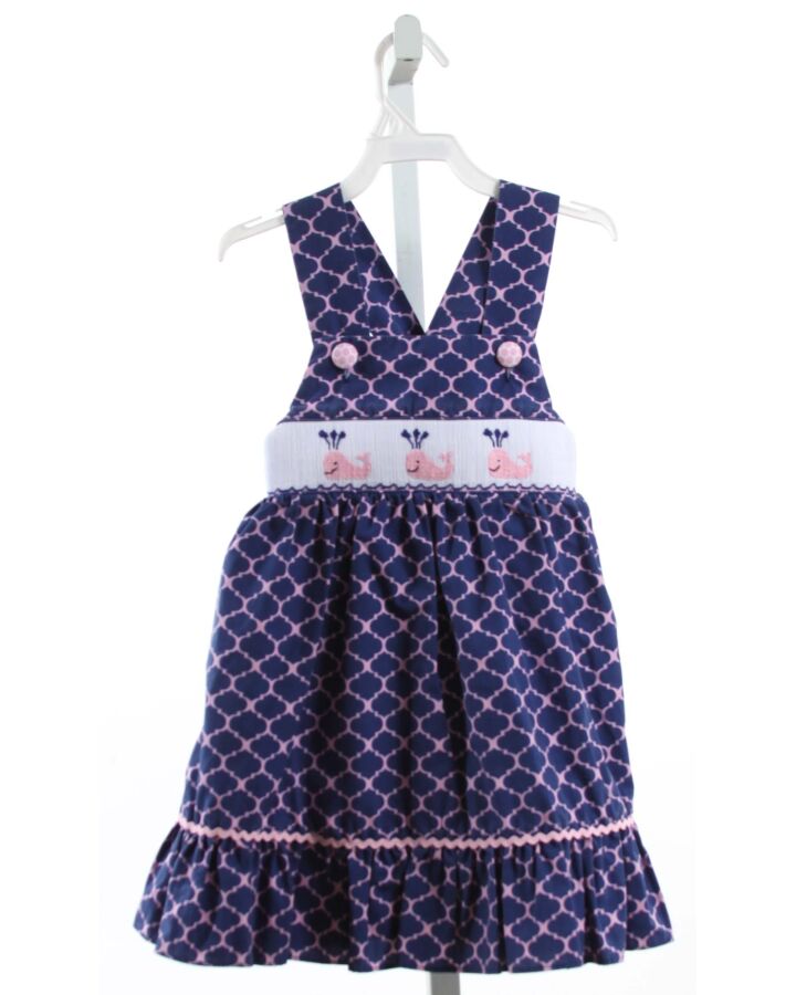 CLASSIC WHIMSY  BLUE   SMOCKED DRESS