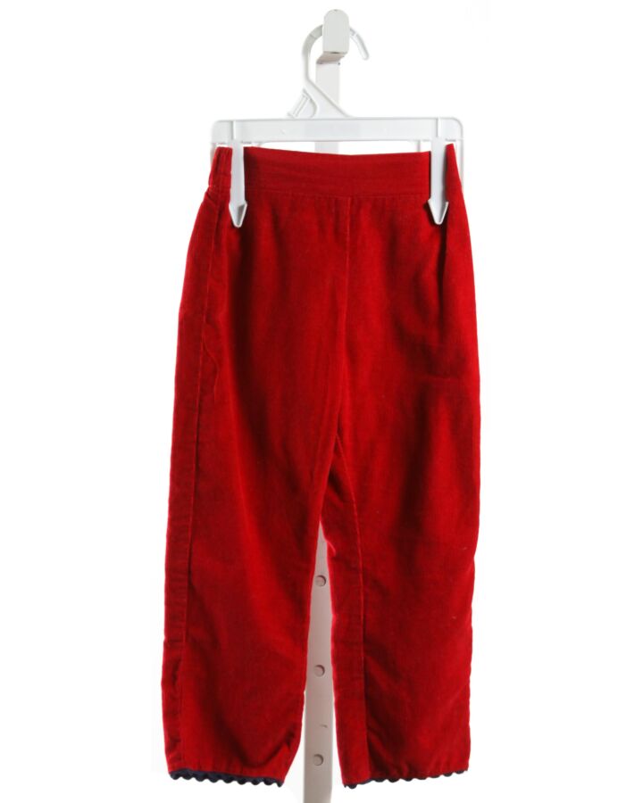 BELLA BLISS  RED CORDUROY   PANTS WITH RIC RAC
