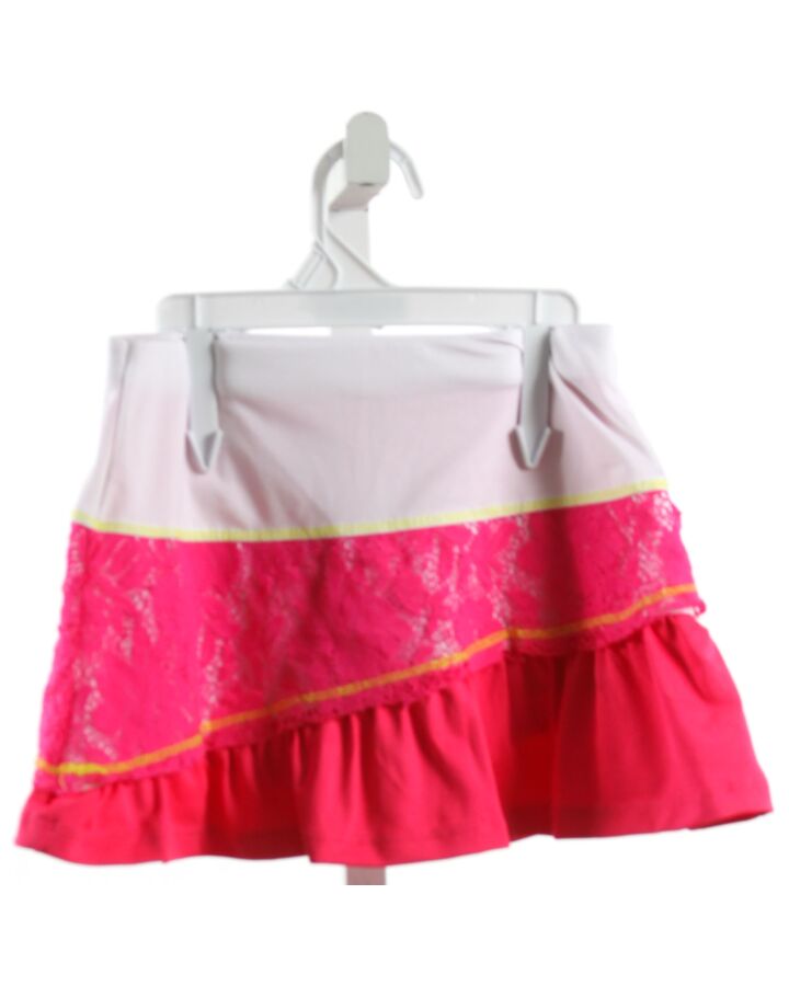 LUCKY IN LOVE  HOT PINK    SKORT WITH LACE TRIM
