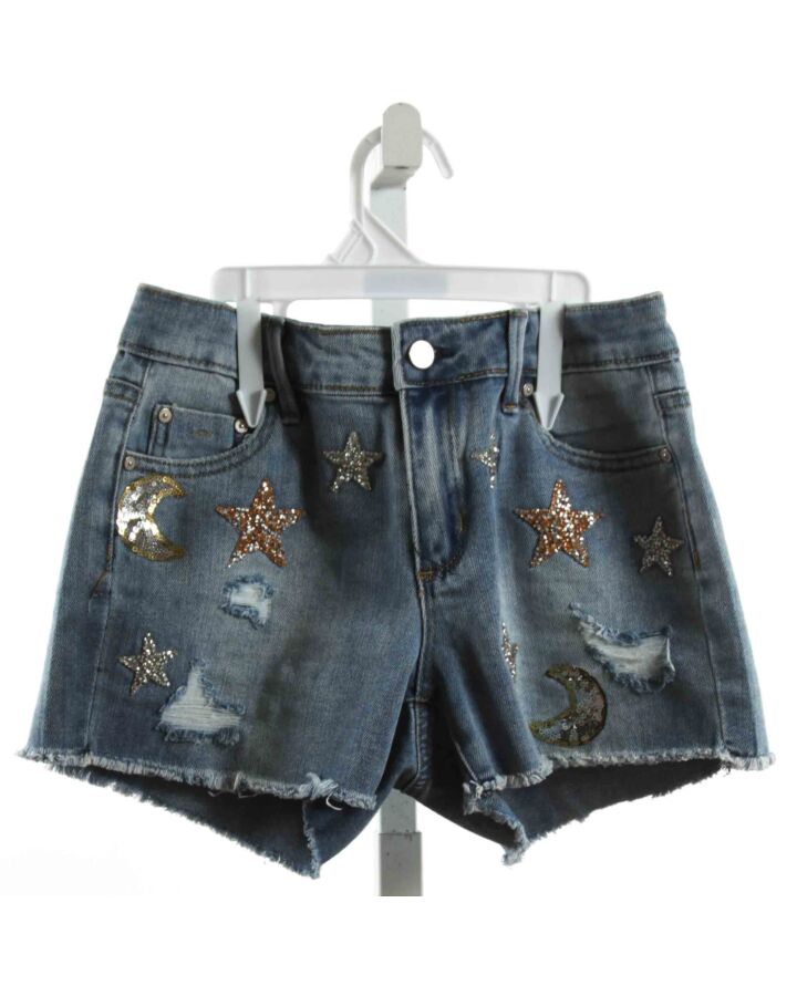 TRACTR  DENIM    SHORTS WITH SEQUINS