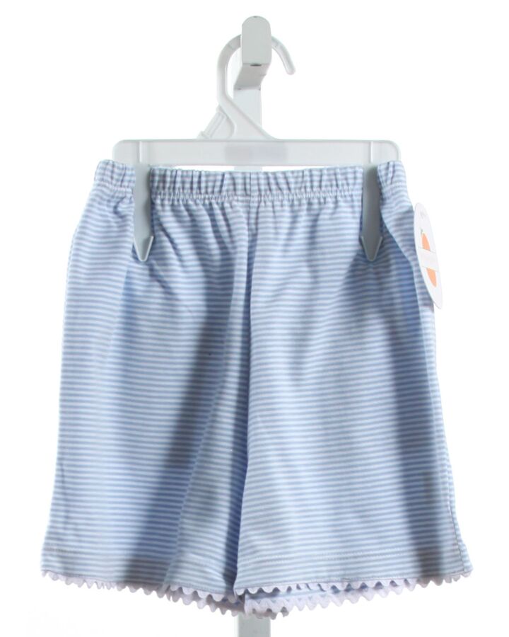 PEGGY GREEN  BLUE KNIT STRIPED  SHORTS WITH RIC RAC