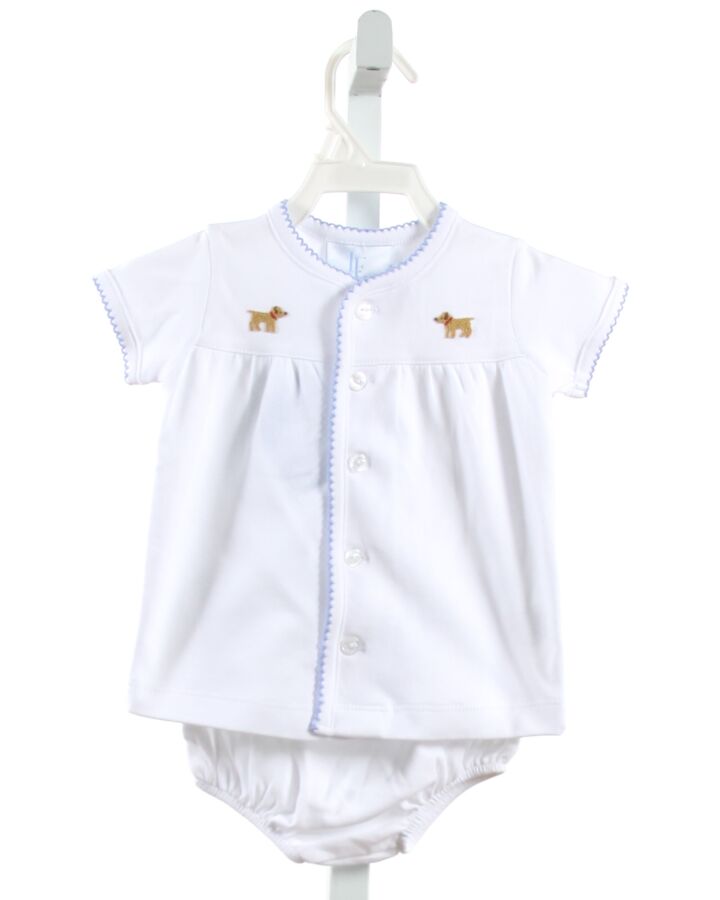 LITTLE ENGLISH  WHITE KNIT   2-PIECE OUTFIT WITH PICOT STITCHING