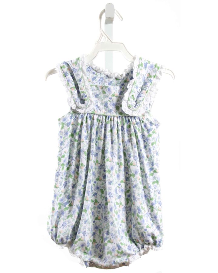 SERENDIPITY  MULTI-COLOR KNIT FLORAL  BUBBLE WITH EYELET TRIM