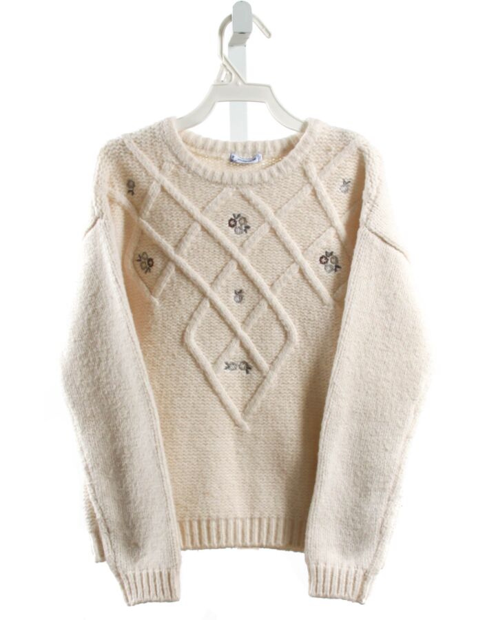 MAYORAL  CREAM   EMBROIDERED SWEATER