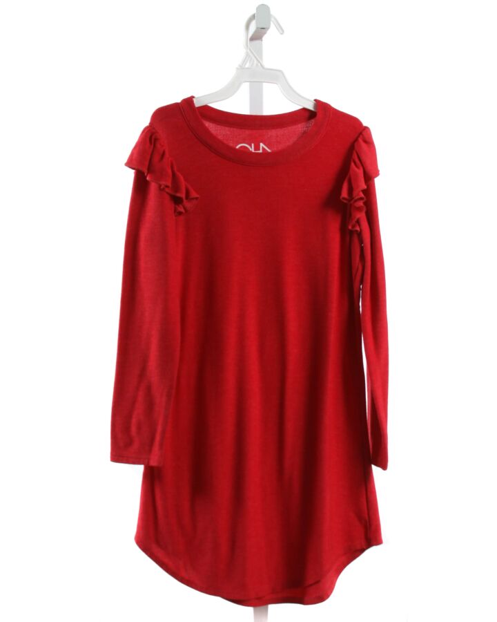 CHASER  RED    DRESS WITH RUFFLE