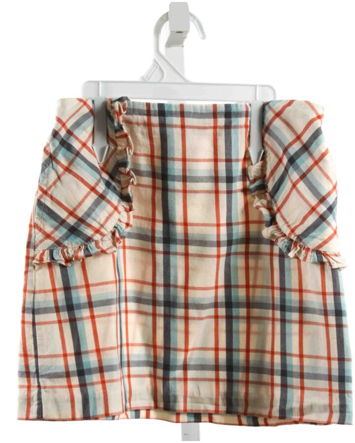 BELLA BLISS  MULTI-COLOR  PLAID  SKIRT WITH RUFFLE