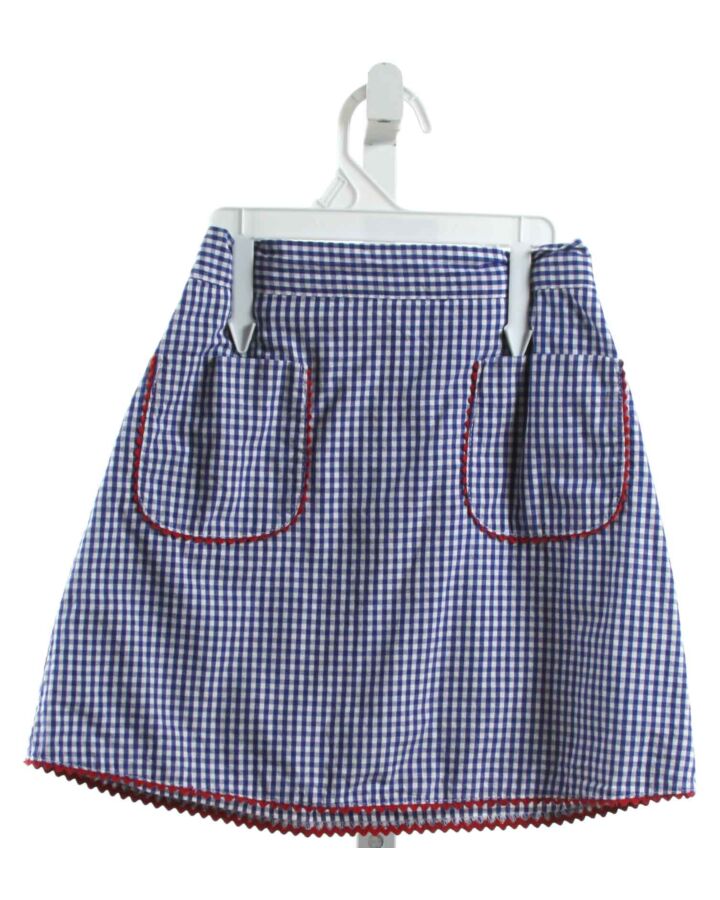 KATE & LIBBY  BLUE  GINGHAM  SKIRT WITH RIC RAC