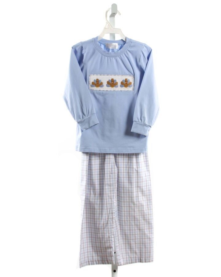 CECIL & LOU  LT BLUE   SMOCKED 2-PIECE OUTFIT