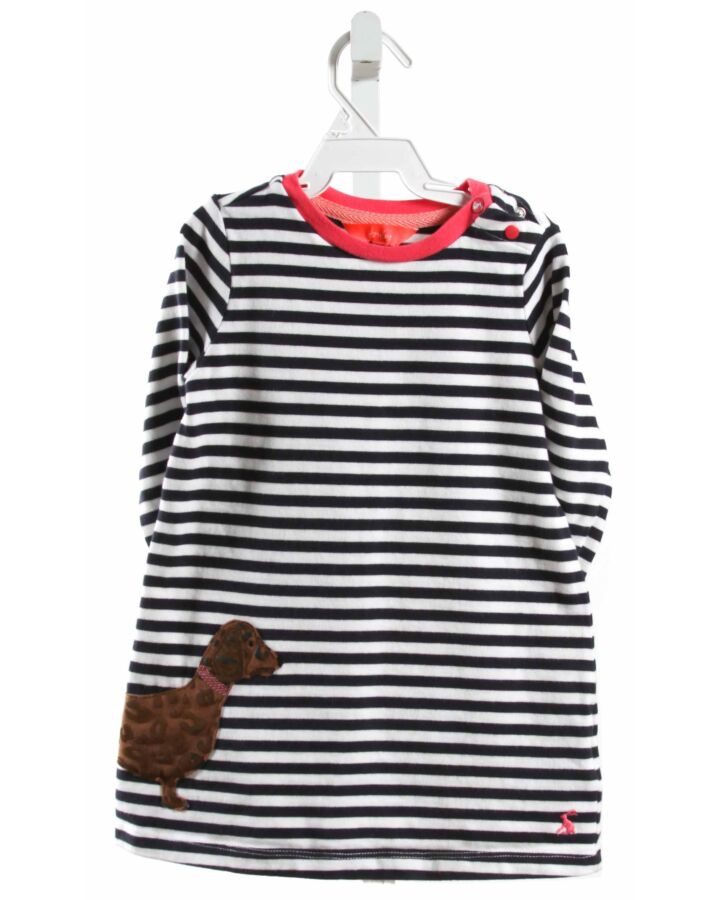 JOULES  NAVY  STRIPED APPLIQUED KNIT DRESS