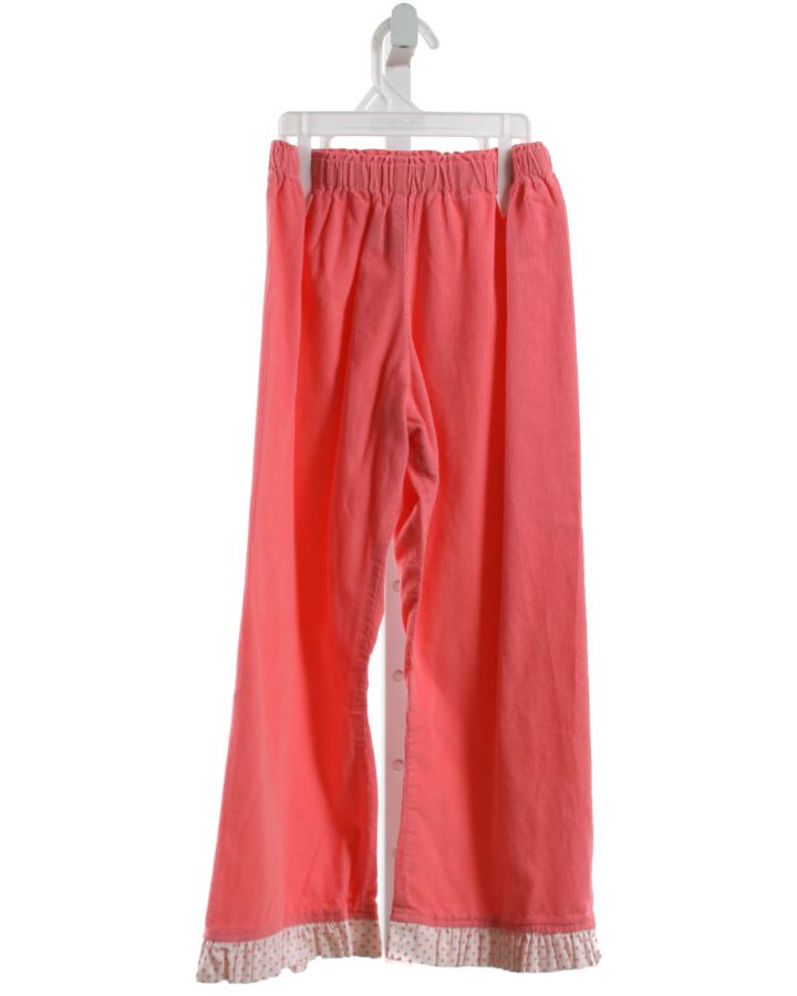RED BEANS  PINK CORDUROY  PANTS WITH RUFFLE