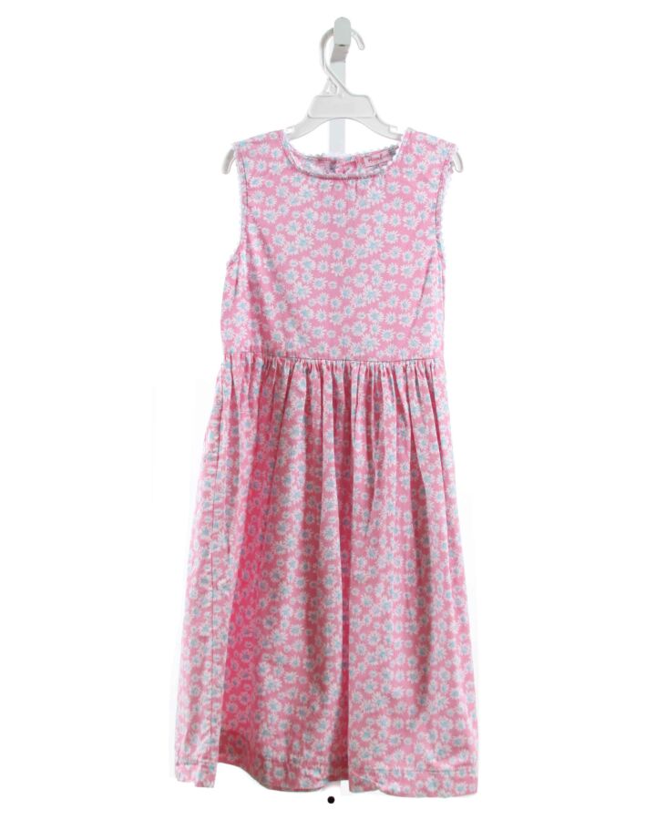 ANGELINA  PINK  FLORAL  DRESS WITH RIC RAC