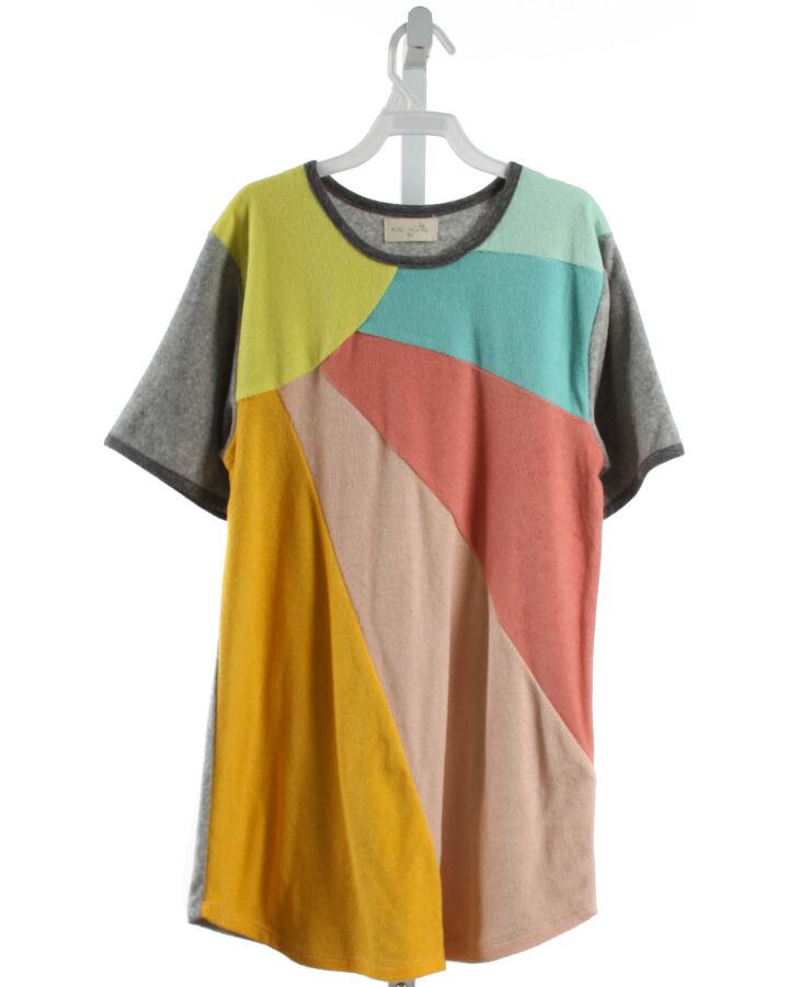 MIKI MIETTE  MULTI-COLOR TERRY CLOTH   KNIT SS SHIRT 